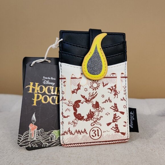 Loungefly Disney Hocus Pocus Black Flame  Candle Cardholder Wallet Halloween NEW - Picture 2 of 7